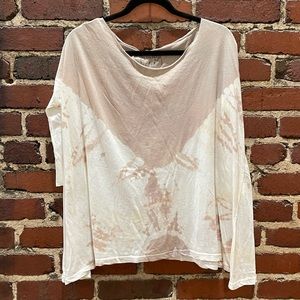 Free People Tie Dye Long Sleeve Shirt in Small